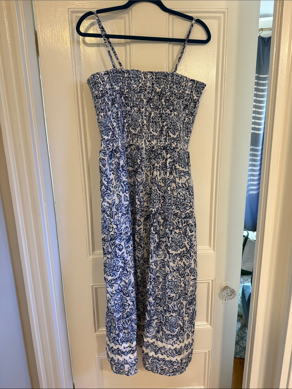 Sail to Sable STS new w/ tags Blue and White Smocked Sundress maxi XL Nantucket